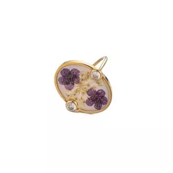 Charm Finger Dried Flower Ring Classic Women s Ring Retro Open Ring Jewelry Style 3
