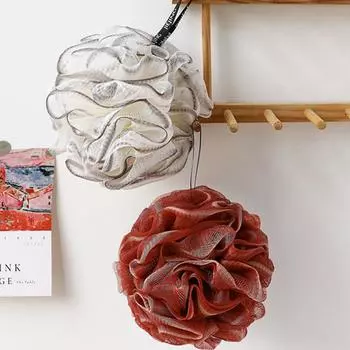 Charm Home Living Bath Flower Skin Care Высококачественный скраб для тела, очищающий кожу, скраб для душа, супермягкий шарик для ванны, мочалка White Pink