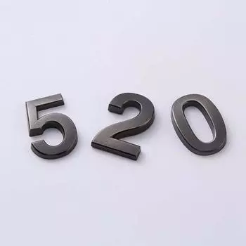 Charm House Высокое качество 1 шт 5 см номерной знак популярный 0-9 знак отель современный адрес двери номер цифры наклейка Gold 0