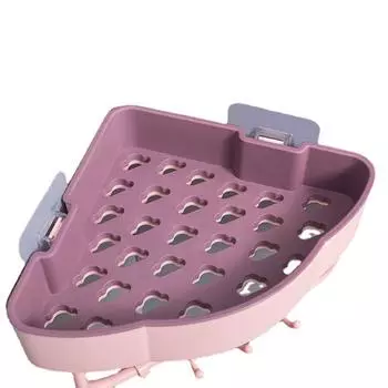 Шарм органайзер для туалетных принадлежностей держатель для хранения Free Punch угловой стеллаж для хранения полка для раковины в ванной комнате угловой держатель для кухонной губки и щетки пластик темно-синий