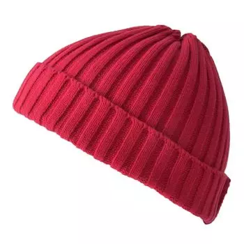 CHARM Вязаная шапка в рубчик Watch Beanie Care Hat Вязаная шапка (Мужские женские) (Красный/100% хлопок/все сезоны) Кепка/Часы красный