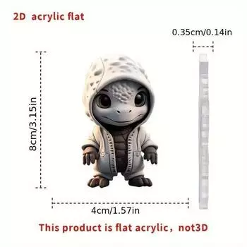 Charming Cartoon Dragon Acrylic Christmas Hanging Ornament For Holiday Decor 1