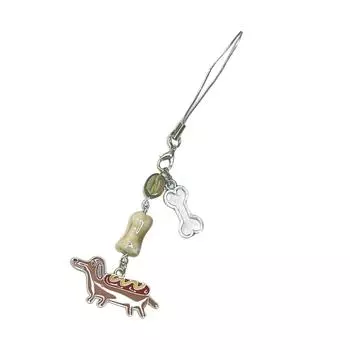 Charming Sausage Dog Cell Phone Strap Personalized Dachshund Mobile Accessory Exquisite Crafted Phone Strap Adornment