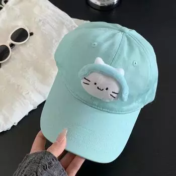 Charming Style Cartoon Cat Ear Baseball Cap Trendy Sunshade Hat For Girls In Colors Vibrant