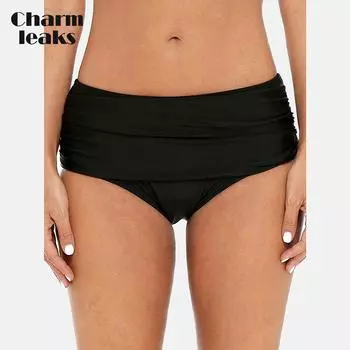 Charmleaks Плавательный низ Женский женский бикини НизПэчворк Купальники Трусы с высокой талией