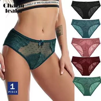 Charmleaks женские трусики сексуальное нижнее белье трусики со средней талией сексуальное нижнее белье с кружевной отделкой S-XL 1 шт.