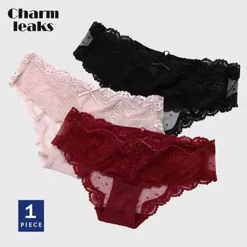Charmleaks женские трусики сексуальные кружевные трусы мягкие полые однотонные 1 шт.