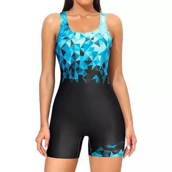 Charmleaks женский купальник цельный женский купальник Boyleg спортивный купальный костюм с цветными блоками бикини пляжная одежда S синий/чёрный