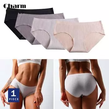 Charmleaks, женское хлопковое нижнее белье, женские трусы со средней посадкой, базовые трусики с высокой посадкой, хипстерские трусики с низкой посадкой, Cheeky M-2XL, 1 шт. M жёлтый