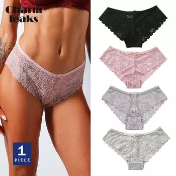 Charmleaks женское нижнее белье кружевные сексуальные трусы бесшовные трусики из ледяного шелка с низкой талией M-2XL 1 шт.