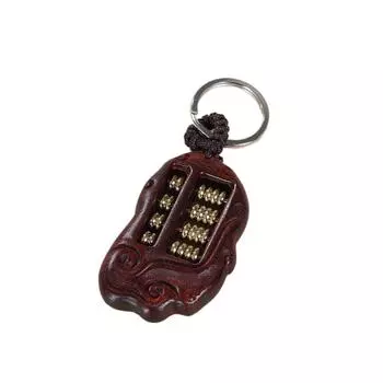 Charms Rosewood Abacus Keychain Ornaments Car Key Ring Fashion Wooden Pendant Unisex Style F