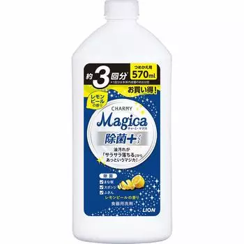 Charmy Magica Дезинфицирующее средство для мытья посуды с ароматом лимонной цедры, сменный блок 570 мл