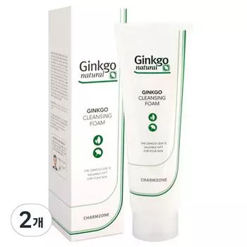 Charmzone Ginkgo Natural Cleansing Foam, 2 pieces, 180ml