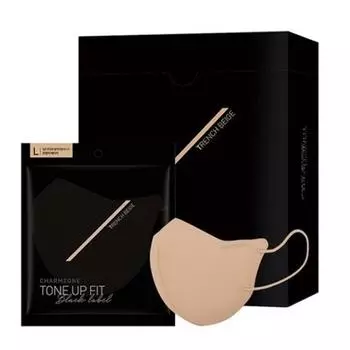 Charmzone Tone Up Fit Black Label Mask 10 pieces, 7 types Trench beige medium size 10 sheets