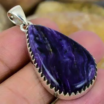 Charoite - Siberia Gemstone 925 Sterling Silver Pendant 1.95 SP5876-29