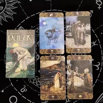 «Чарующий» Эдмунд Дюлак Таро, A 78 De Oracle, English Visions Divination Edition d Playing Games Set Of Cards