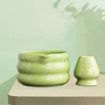 Чаша, чайная посуда с подставкой для венчика, легко чистится, церемония матча матча ручной работы для дома