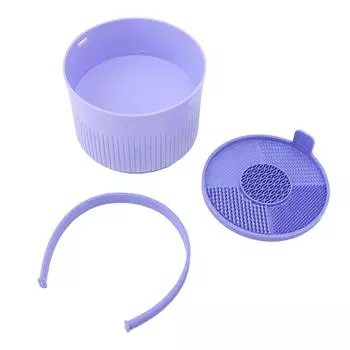 Чаша для чистки кистей для макияжа 3 в 1 Органайзер для инструментов для чистки кистей для макияжа с держателем для сушки для макияжа