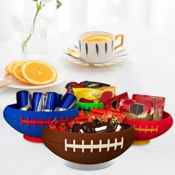 Чаша для фаст-фуда, дизайн мяча для регби, миска для закусок, сервировочное блюдо для футбольного болельщика красный