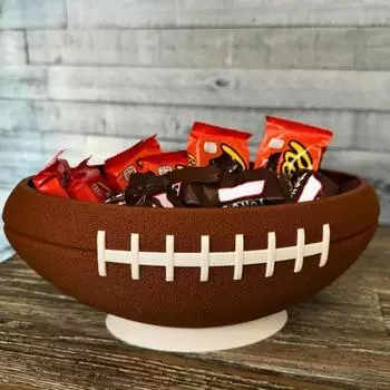 Чаша для фаст-фуда Yousheng, дизайн мяча для регби, миска для закусок, футбольный болельщик, сервировочное блюдо, безопасные материалы, контейнер для закусок красный