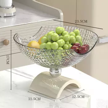 Чаша для хранения фруктов, высокое сервировочное блюдо, демонстрационная стойка для десертов и овощей Plaid Clear