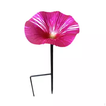 Чаша для купания птиц с садовым колышком для ландшафтного дизайна заднего двора Rose Red