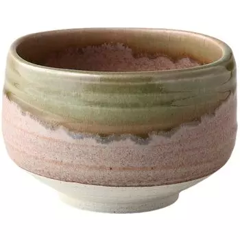 Чаша для матча xx H8см Oribe Jun Kiln Shaved Чаша для матча Керамика Mino Ware Сделано в Японии Элевая сетка Ш12,5 Д12,5 зелёный