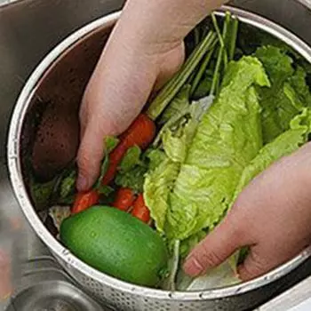 Чаша для мытья риса Сито из нержавеющей стали Дуршлаг Корзина Слив Ополаскивание