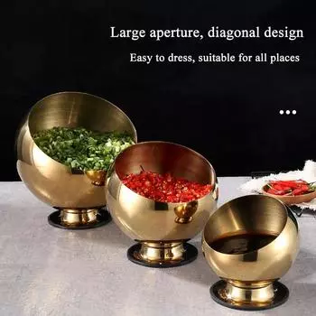 Чаша для приправы, миска из нержавеющей стали с конической головкой и крышкой, миска для приправы соуса, шведский стол, коммерческий