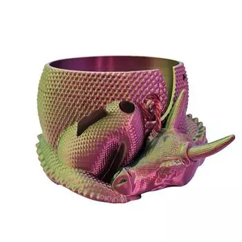 Чаша для пряжи Dragon Чаша для пряжи с 3D-печатью Держатель для пряжи Вязание крючком Чаша для пряжи Dragon Decor Органайзер для пряжи Dragon One Size фиолетовый