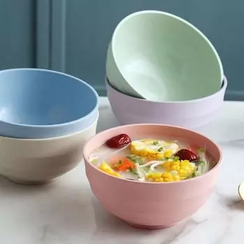 Чаша для риса, легко чистящаяся, штабелируемая миска большой емкости для здорового рамэна 20cm розовый