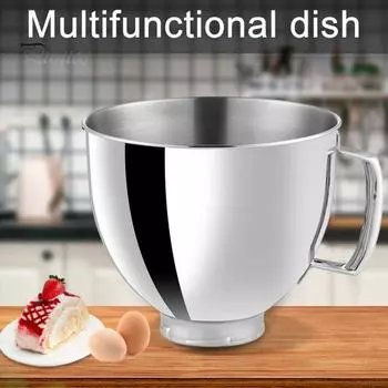 Чаша для смешивания из нержавеющей стали для миксеров KitchenAid Tilt-Head Stand, емкость 4,5–5 кварты, миска из нержавеющей стали для теста для торта серебряный