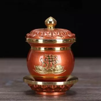 Чаша для святой воды Чаша для очищения воды в форме Будды Подношения Будде Домашний декор Подношения украшений перед Буддой 5.6x7.6cm S