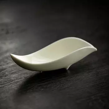 Чаша для взвешивания кофейных зерен Керамическая подставка для чайных листьев Барные принадлежности Церемониальная утварь Главная Beige White