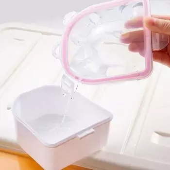 Чаша для замачивания ногтей с толкателем для кутикулы, съемная, двухслойная, с пазом, отверстием для подвешивания, маникюрный инструмент, чаша для снятия гель-лака, для использования в салоне 1pc розовый