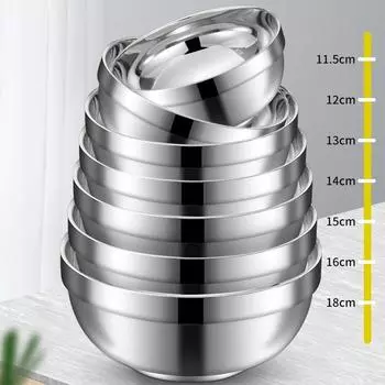 Чаша Домашняя изоляция Замена Салатница Серебро 11.5cm