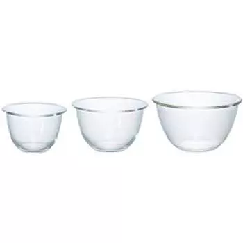 Чаша HARIO из термостойкого стекла, прозрачная, сделано в Японии, MXP-3704, набор из 3 шт.