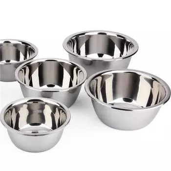 Чаша из нержавеющей стали Diy Торт Хлеб Салат Миксер Ужин Круглая миска для супа и риса 22cm