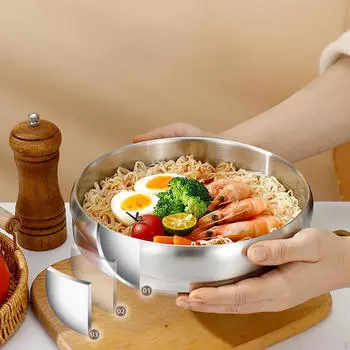 Чаша из нержавеющей стали Коммерческая еда Многоцелевой ресторан с лапшой, служащий для