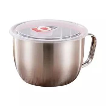 Чаша из нержавеющей стали Практичная нержавеющая эргономичная ручка Чаша для смешивания Нескользящая безопасная чаша для риса из нержавеющей стали Чаша для смешивания Принадлежности для столовой посуды