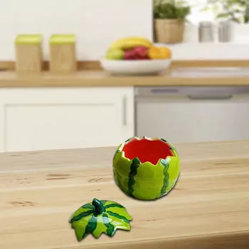 Чаша в виде арбуза Керамическая кружка Новинка Аксессуары для завтрака Декор Фрукты Сервировка с крышкой для