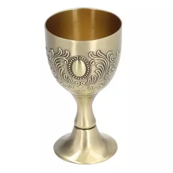 Чаша в винтажном стиле с гравировкой, цинковый сплав, полировка, яркая поверхность, кубок для дома