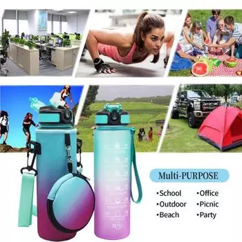 Чашечка с регулируемым плечевым ремнем для хранения Hands Free Удобный фитнес-спорт фляга с водой Чехол для кемпинга