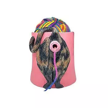 Чаши для пряжи для вязания крючком, Чаша для вязания крючком с отверстиями для самостоятельного вязания крючком, Чаша для пряжи чёрный/оранжевый