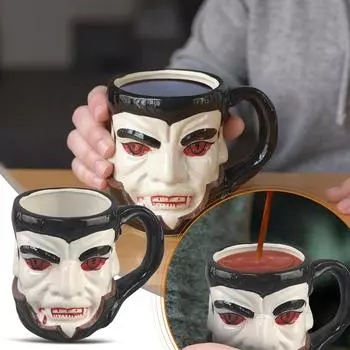 Чашка, Атмосферное украшение, Персонализированная керамическая чашка, Кружка, Хоррор чашка для воды, Кофейная чашка One Size