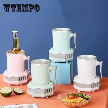 Чашка быстрого охлаждения, летняя охлаждающая чашка для холодных напитков, портативная офисная настольная охлаждающая чашка, чашка для льда, домашняя общежития, чашка быстрого охлаждения 12*16cm розовый