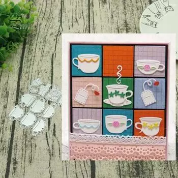 Чашка чая металлический трафарет DIY Скрапбукинг тиснение карты альбом ремесло трафарет серебряный