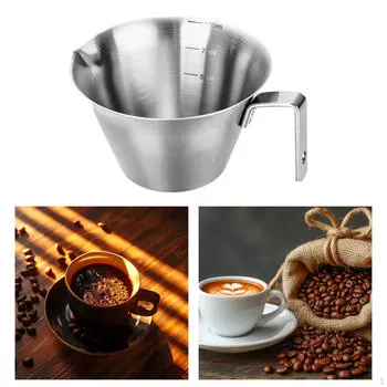 Чашка для эспрессо 100 мл из нержавеющей стали со шкалой для кухни, отеля, кафе gold