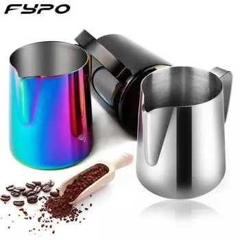 Чашка для эспрессо из нержавеющей стали, вспениватель молока, кофейная чашка, капучино, молочная пена, кружка, кувшин для вспенивания молока, термос для латте-арта 350ml
