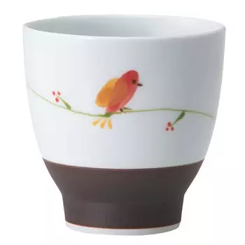 Чашка для чая из керамики Nishikai, диаметр примерно 8 см, цвет красный, гудящий 24346